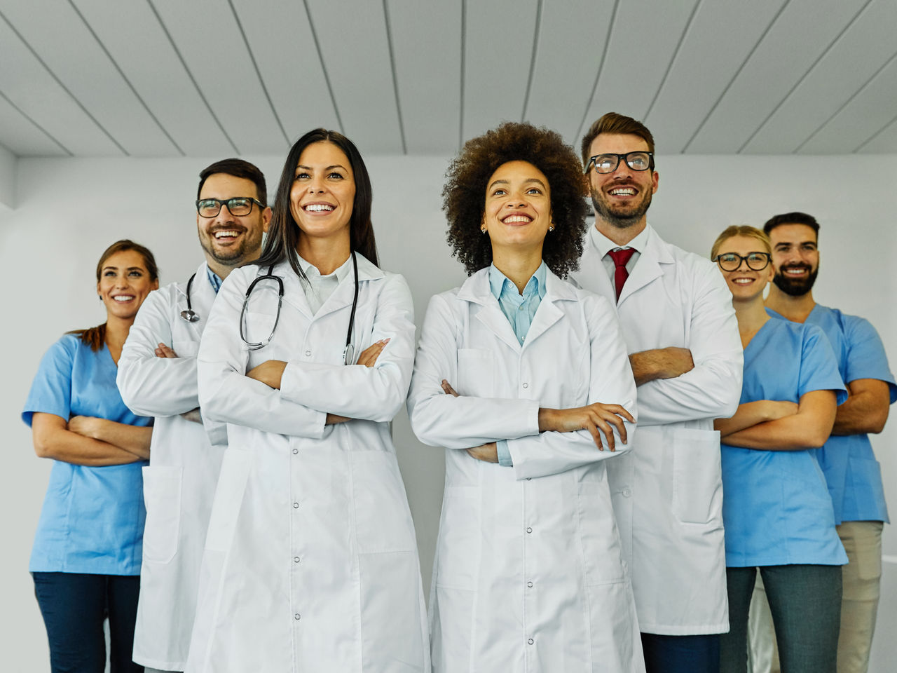 Portrait of a group of doctors and health care workers