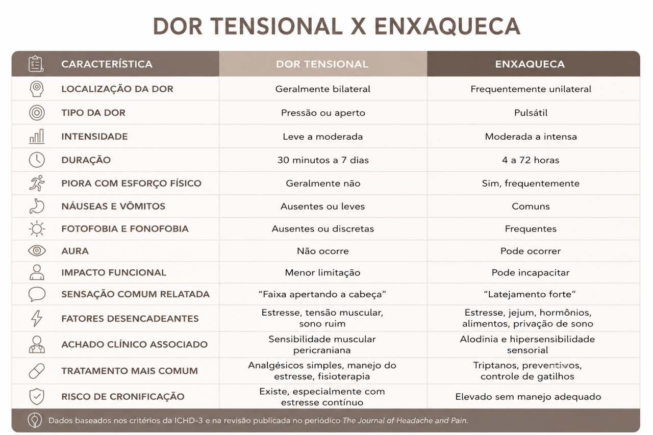 dor tensional X enxaqueca